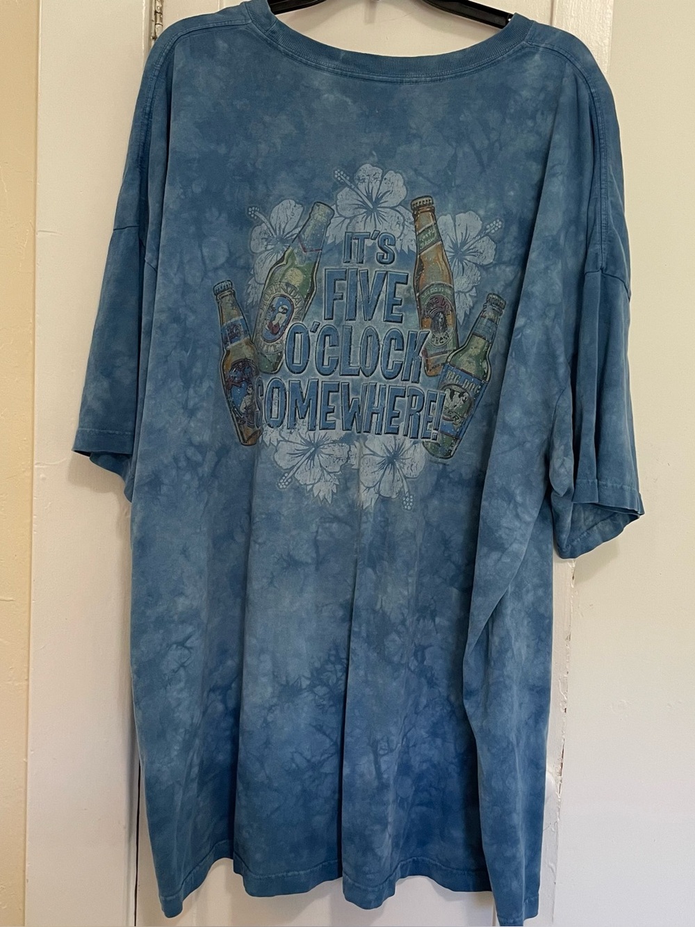 Big Dogs Blue Tie-Dye "It's Five O'Clock Somewhere" Graphic Tee